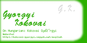 gyorgyi kokovai business card